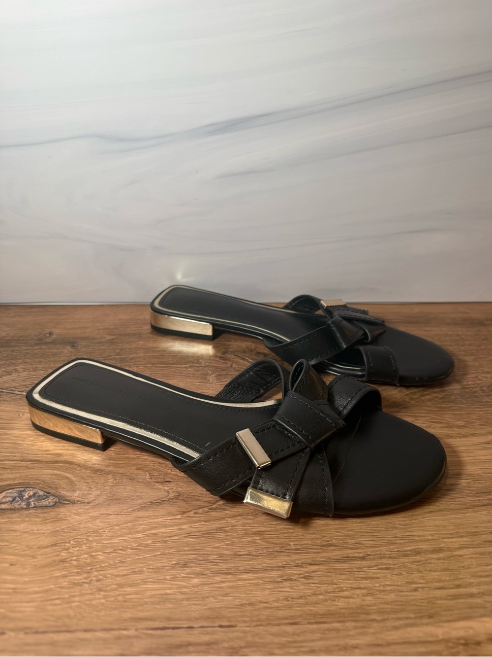 White House Black Market Knotted Slide Sandals